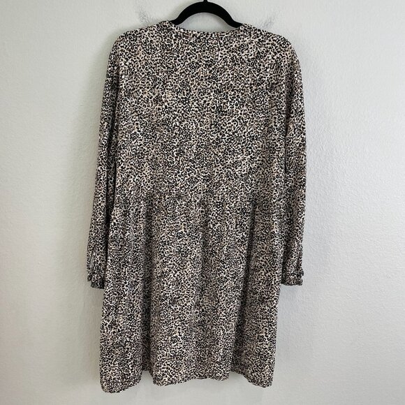 Old Navy Womens Plus XXL Animal Print Tunic Top Front Tassel Tie Shirt - Picture 13 of 13